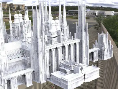 Olympus home of the gods hallways 3D model