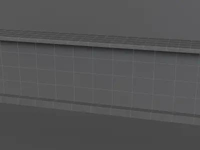 Bar Counter Low-poly 3D model purchase