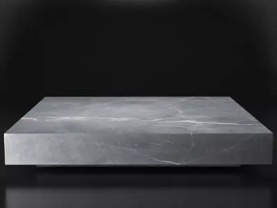 Low Marble Plinth Square Coffee Table 3D model