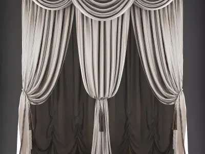 Curtain 3D model 327 Low-poly 3D model