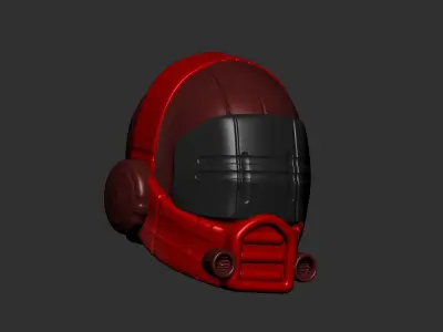 helmet high poly sculpt 3d printable ver 7 3D model 3D model