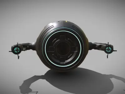 Sci-Fi Repair Drone Low-poly 3D model