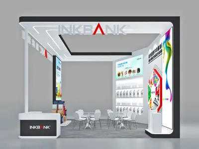 Booth Exhibition Stand Stall 7x6m Height 440cm 3 Open 3D model 3D model