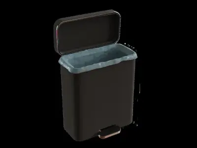 CYBERPUNK COLLECTION BATHROOM TRASH BIN Low-poly 3D model
