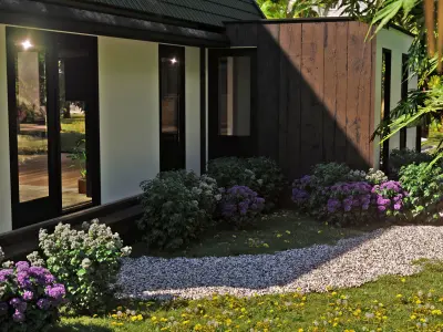 A-frame House in Village 3D model