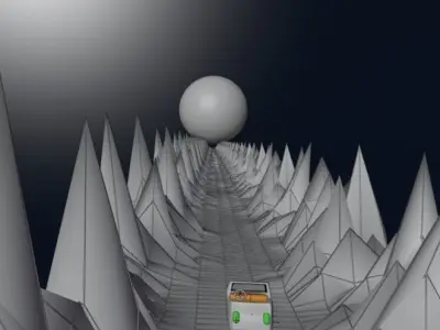 Space mountain Free low-poly 3D model