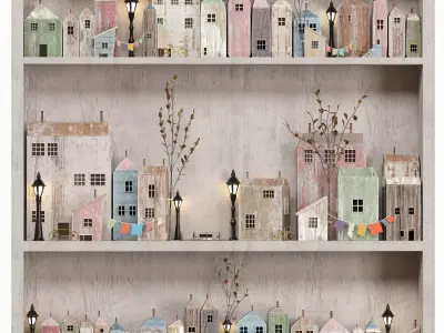 Village Decor Set 3D model