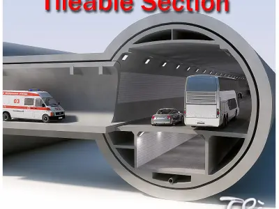 A TYPE TUNNEL SECTION DETAIL 3D model