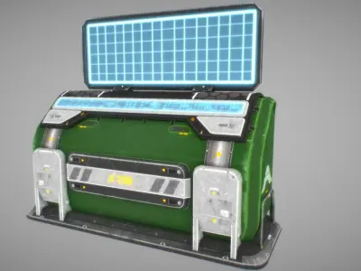 Sci Fi Console 01 Low-poly 3D model