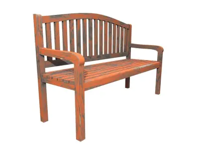 bench for sitting Low-poly 3D model