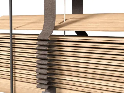 Wooden Blinds Set 40 3D model