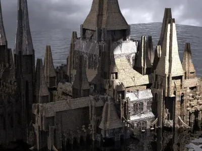 Cult Marshes Tower Cathedral Extended 3D model