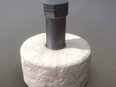 Groundwater Measure Pipe High-Poly Version 2 3D model