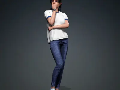 Asian Girl Lisa Rigged 3d Model 3D model