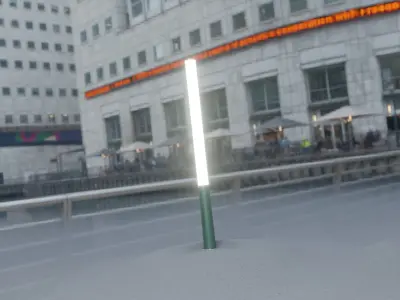 Low-Poly Moss Green Light Column 28 - Street Light Set-9 Low-poly 3D model