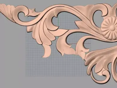 European furniture 3D relief models for CNC wood engraving E174 3D model