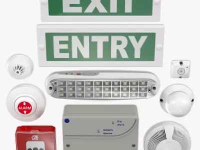 Fire alarm Set 3D model