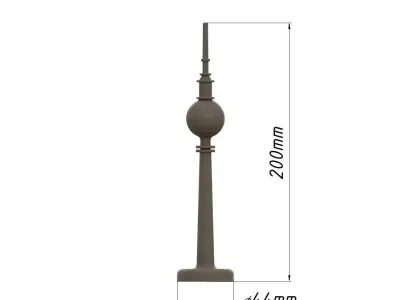 Berlin TV Tower Figurine  Decorative Model 3D print model