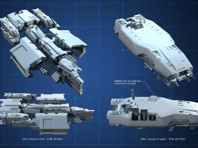 LOW - SPACE Vol03 Low-poly 3D model