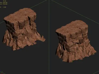 Sennard - Cliffs 02 3D model