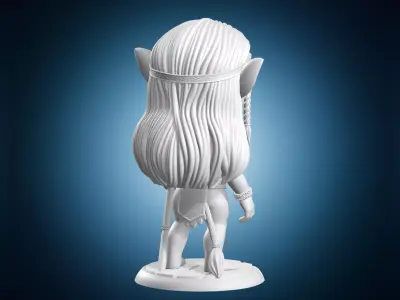 Chibi Navi Warrior Avatar Inspired Miniature 3D print model