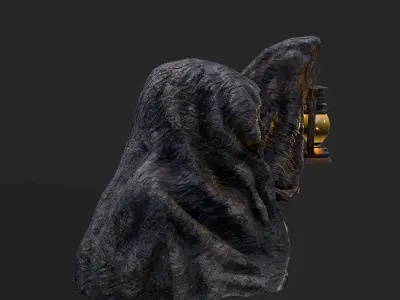 Grim Reaper Lantern  Low-poly 3D model