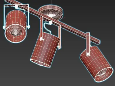 stilfort-neider-3015-02-03c track lighting fixture with three... 3D model
