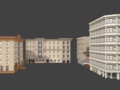 7 street building  3D model