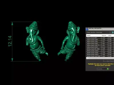 GANESH JI EARING 3D model