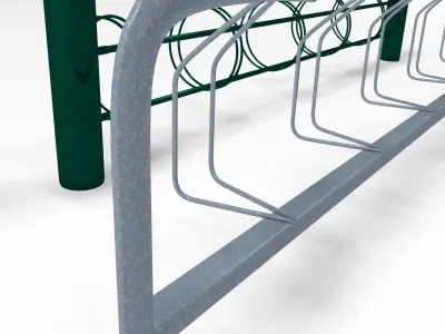 2X Bicycle racks 3D model