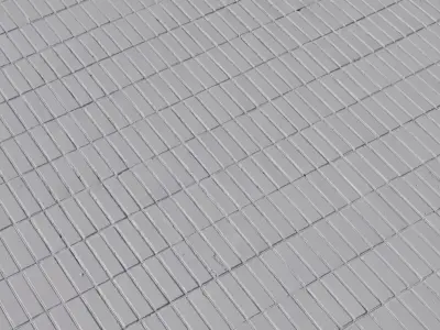 White Glazed Subway Mosaic PBR Texture Texture