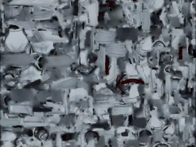 Engraved Silver Knight Armor 3D Model Floral Motif Suit Low-poly 3D model