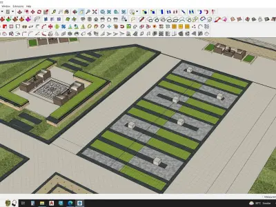 Sketchup shopping mall landscape 3d model 3D model