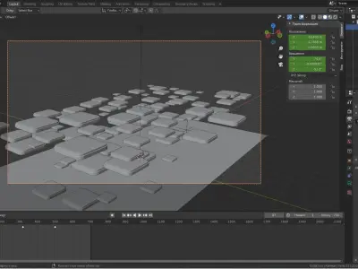 Many cubes 3D model