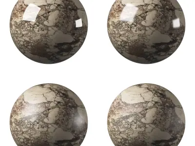 Breccia Terrazzo Marble Porcelain Tiles - Set 09 Texture
