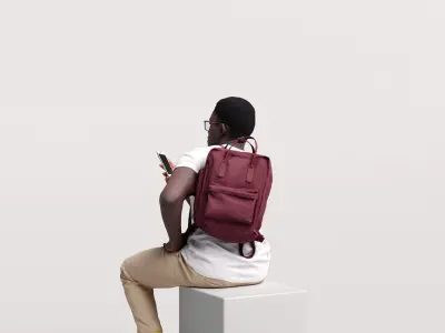 Humano Sitting Man with Phone 2203-11 3D model