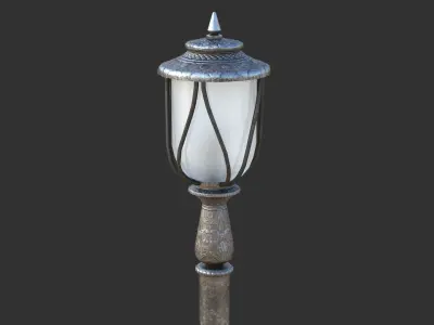 Street Lamp Low-poly 3D model