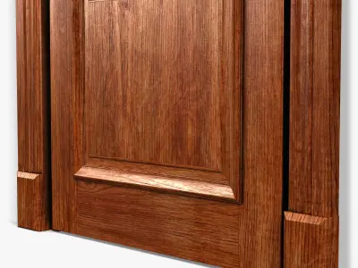 Door0046 wooden door 3D model