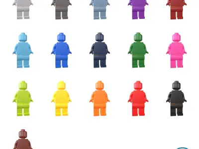 Lego Mini Figure Pack 01 3D model
