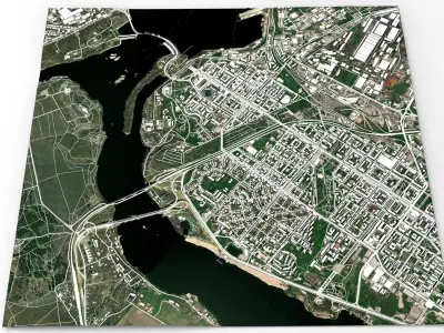 Cityscape Zaporozhye Ukraine 3D model