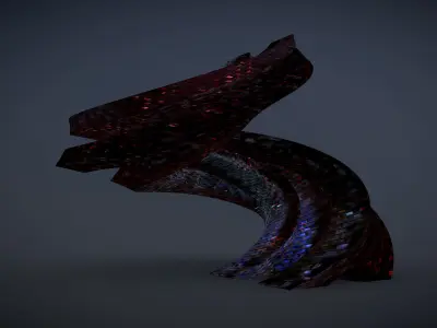 Curved Futuristic Building 3D model