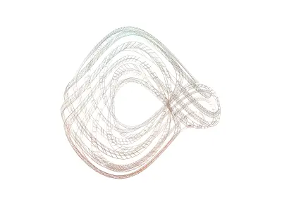 Abstract Ring Sphere v2 008 Low-poly 3D model