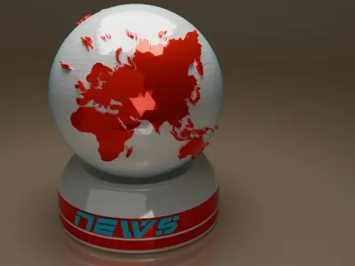 World for news 3D 3D model
