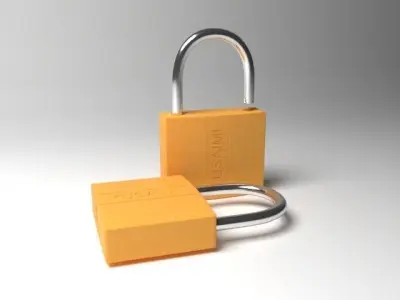 3d lock Low-poly 3D model