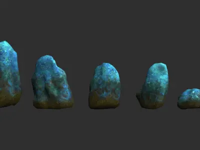 Rock Set 03 - Magic Low-poly 3D model