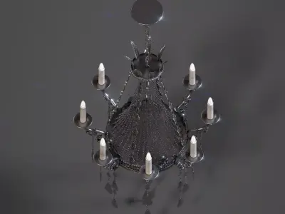 Crystal Chandelier Low-poly 3D model