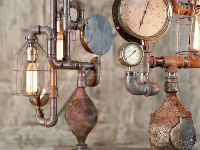 Steam lamp 483 3D model