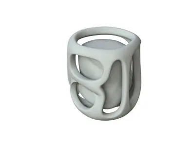 SciFi Shape Object Low Poly Low-poly 3D model 5
