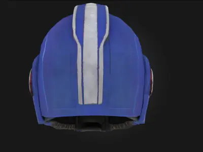 Ultramarine Helmet Sci-Fi Space Armor Headgear 3D model