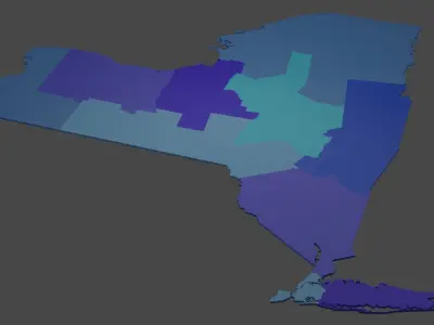 New York HD Outline 3D model